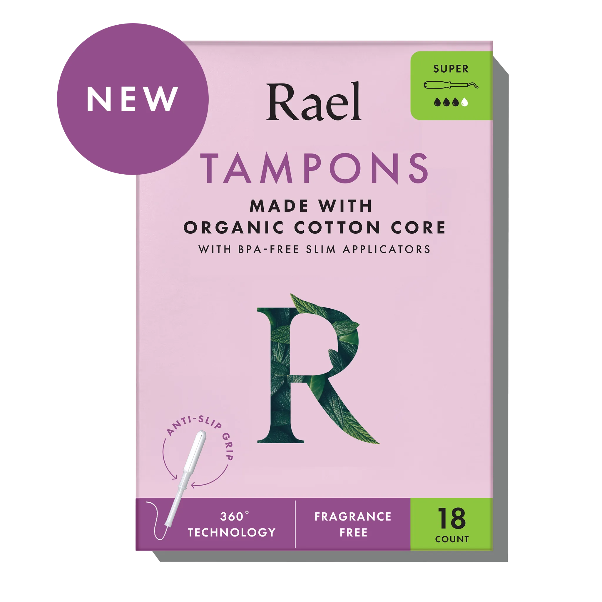 Organic Cotton Compact Tampons | BPA-Free | Rael