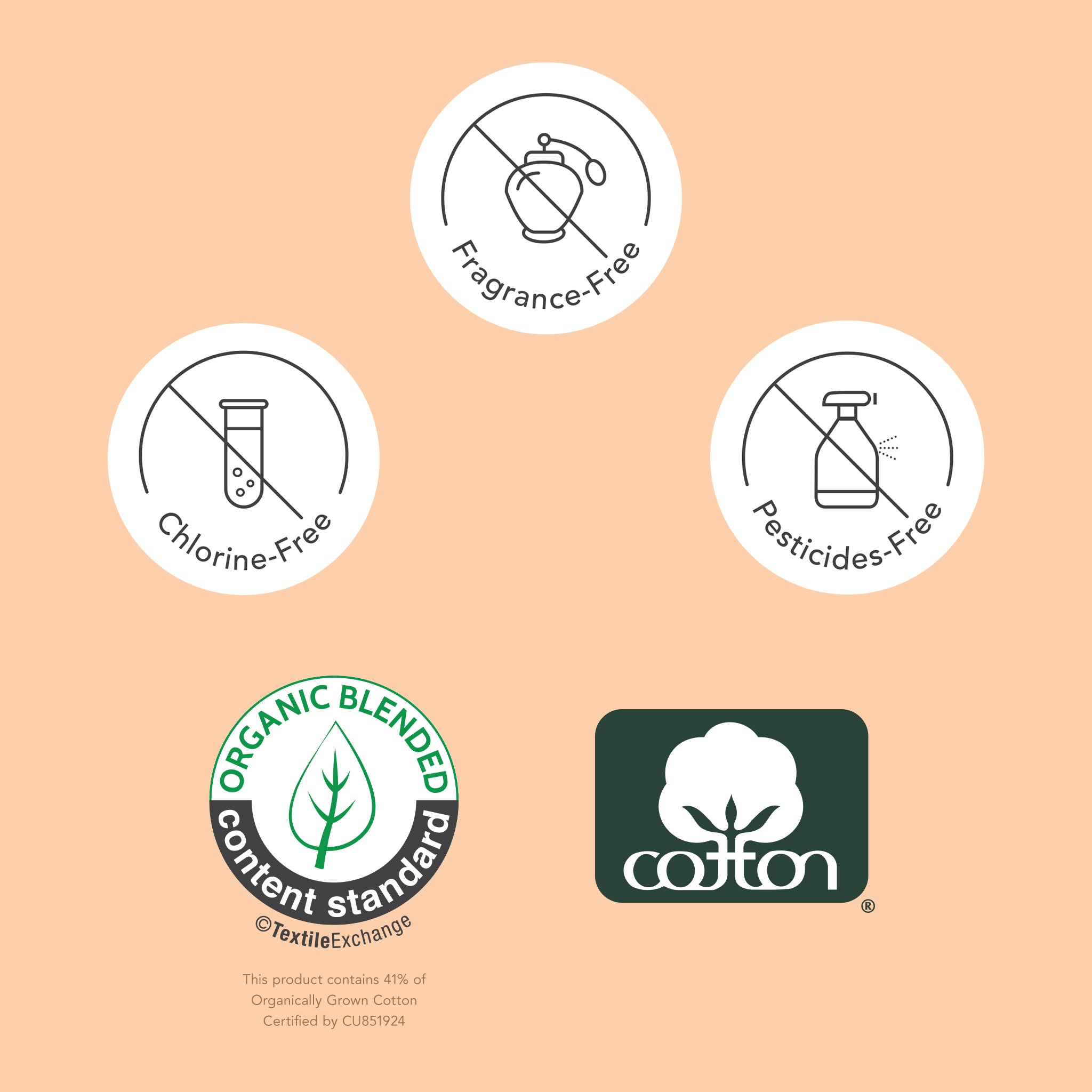 Set of eco-friendly product labels on a beige background