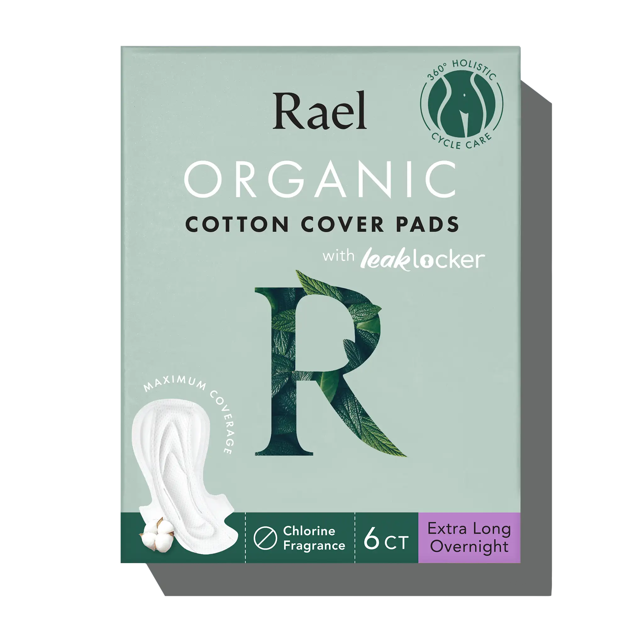 Organic cotton cover overnight pads