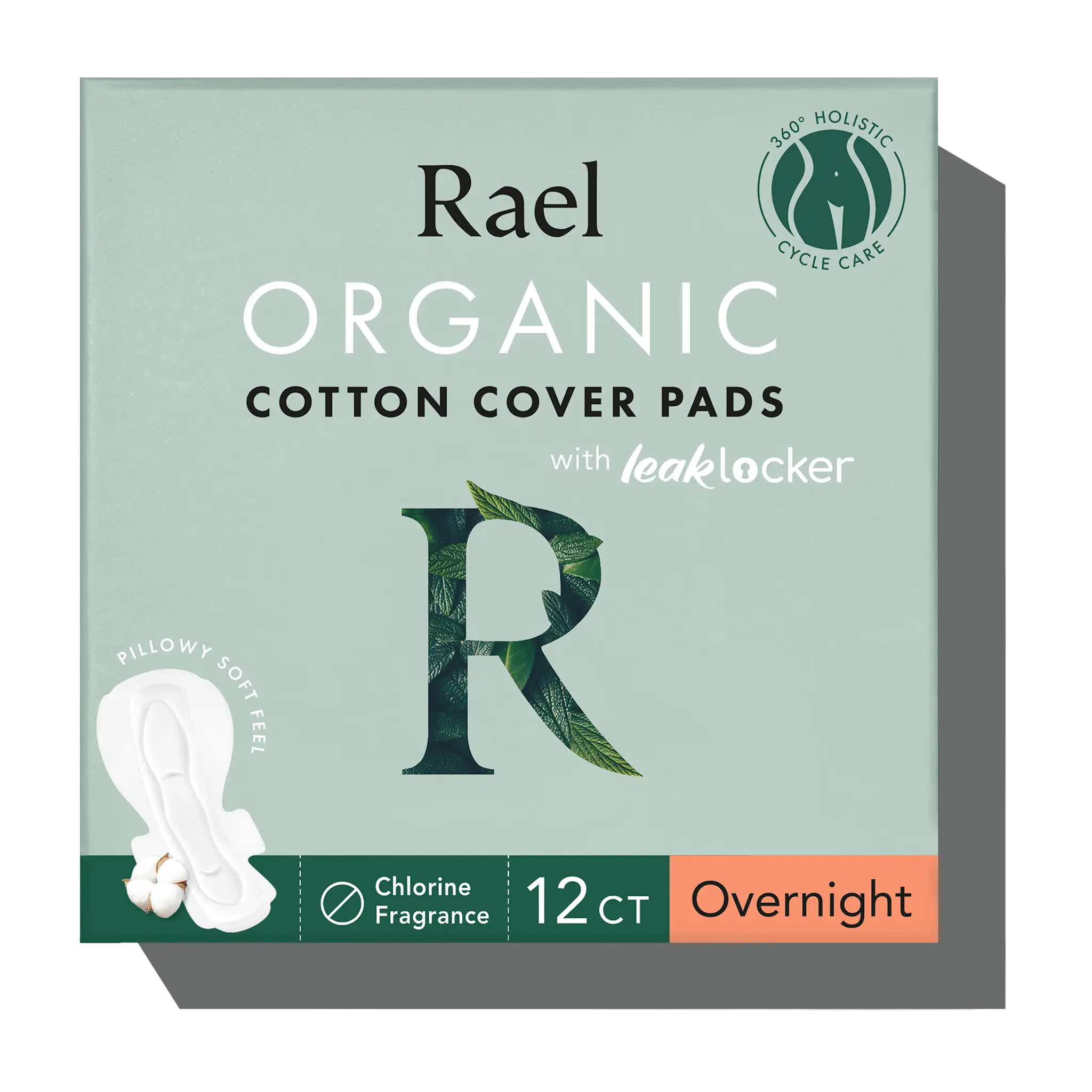 Organic cotton cover overnight pads