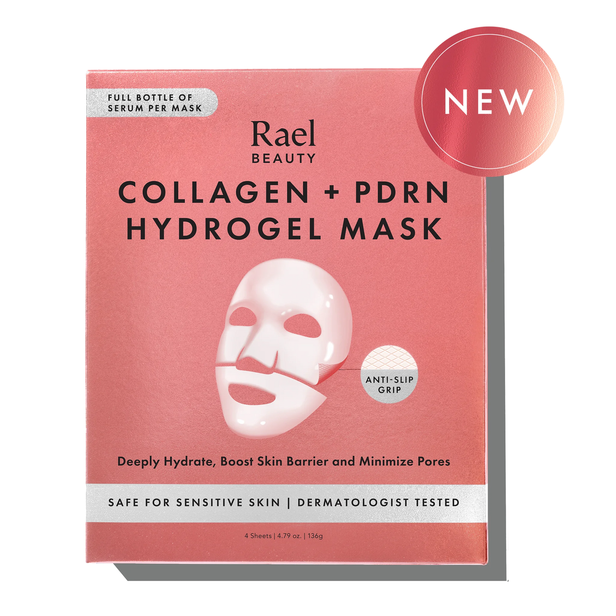 Rael Collagen PDRN Hydrogel Face Mask, 4-Pack
