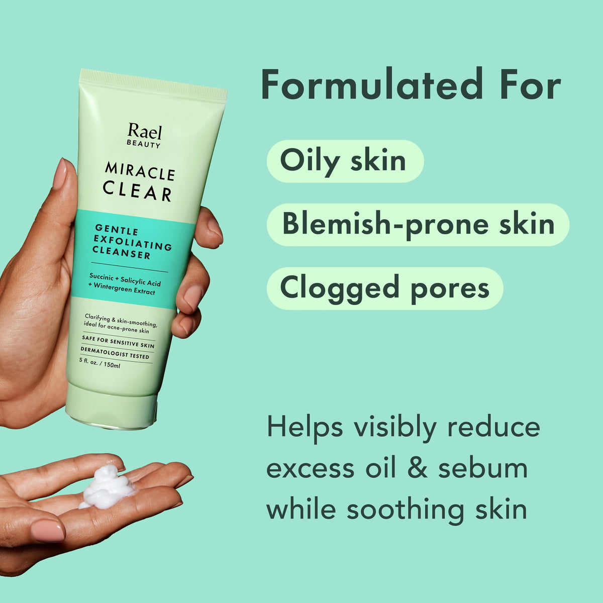 Miracle Clear Exfoliating Cleanser | Gentle Cleanser | Rael