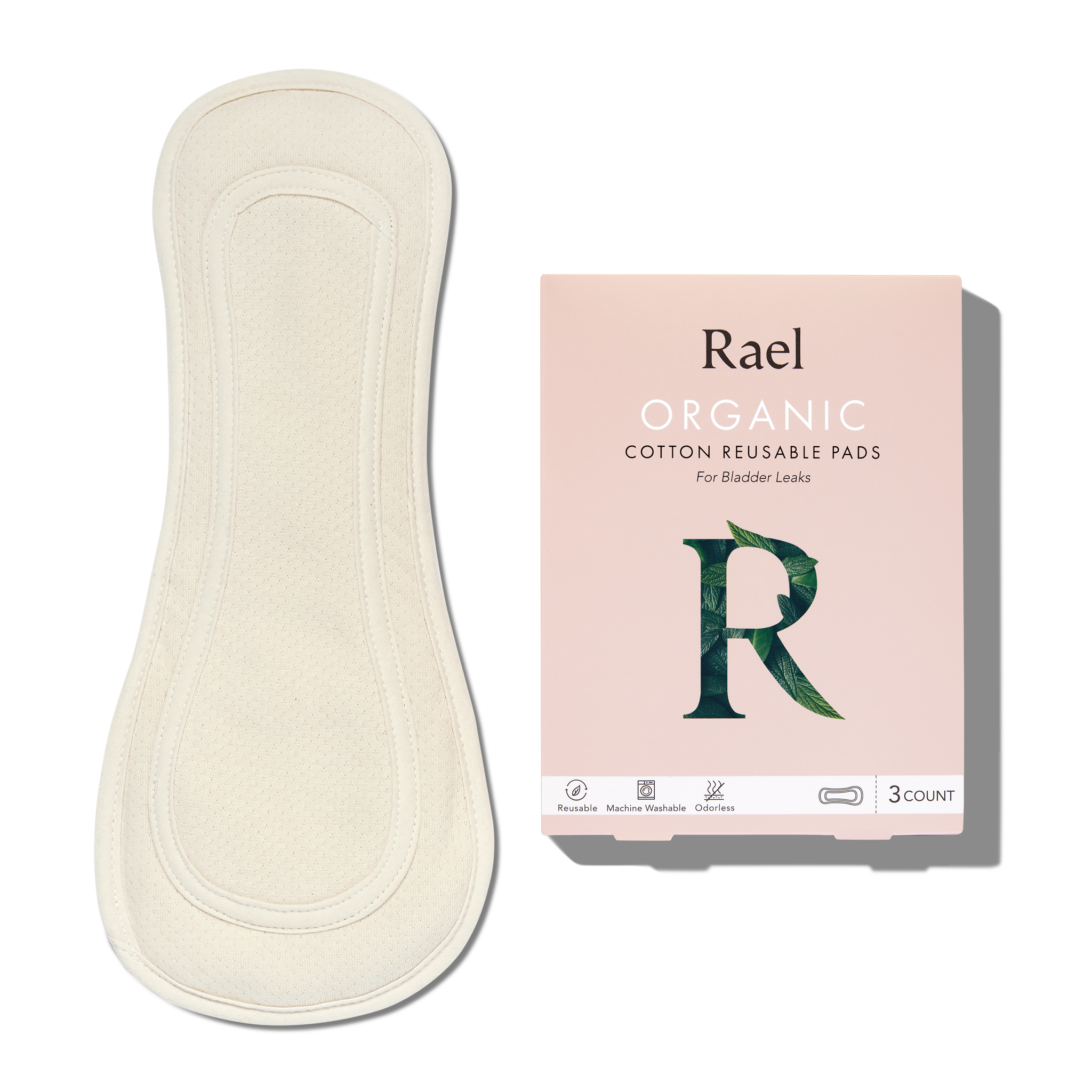 Rael Reusable Pads Menstrual, Organic Cotton Cover Pads - Postpartum  Essential, Regular Absorbency, Thin Cloth Pads, Leak Free, Washing Machine  Safe