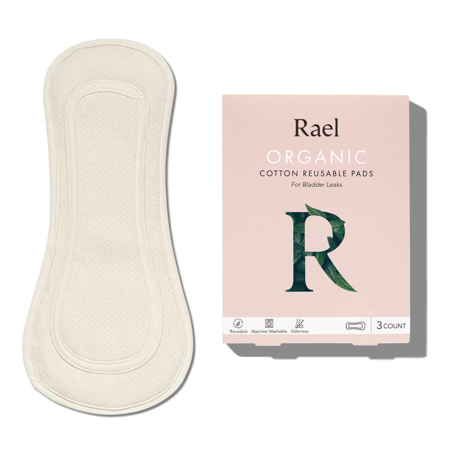 Organic Cotton Reusable Incontinence Pads Rael